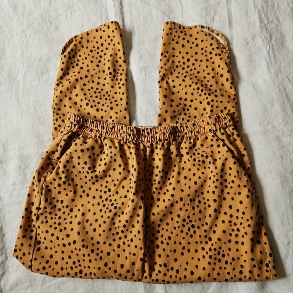 Marine Layer Allison Cheetah Print Pull On Pants Ankle Length With Pockets Large - Picture 9 of 16